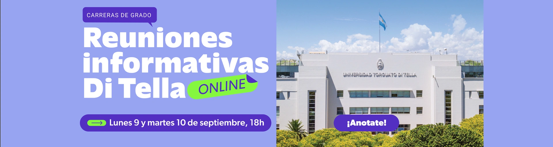 Reuniones informativas online 9 y 10 de septiembre, 18h